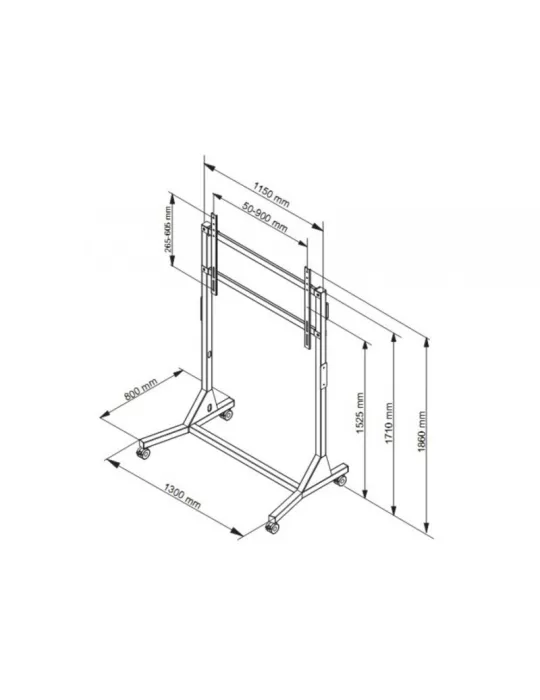 MULTIBRACKETS 2838 Support à roulettes Multibrackets Manual Floorstand 130 kg - écran 55"-110" Blanc Vesa Max 900x600