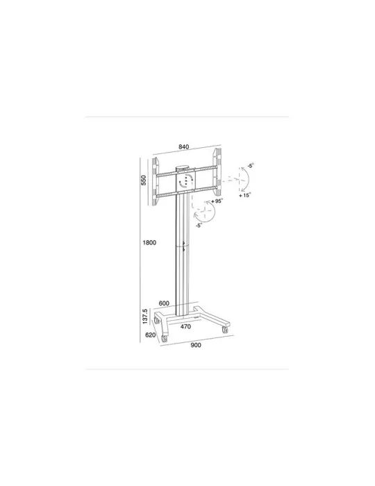 MULTIBRACKETS 0292 Mobiler Bildschirmständer mit Flight Case Multibrackets Public Display Stand 180 Single - Bildschirm 40 -63