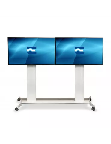 EUROMET 18886 Support sol mobile  DOUBLE SLIDE  Ecran Vesa Max 800x400