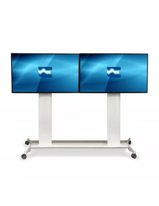 EUROMET 18886 DOUBLE SLIDE mobile floor stand Vesa Max 800x400 screen EUROMET EUR18886 | MusicGoodDeal