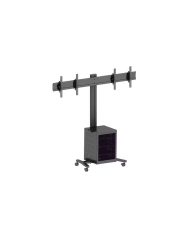 MULTIBRACKETS 7785 Soporte móvil inclinable Multibrackets Public Display Stand 180 Dual MediaBox4 Negro - 2 pantallas 40 -55
