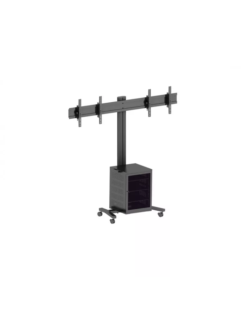 MULTIBRACKETS 7785 Support mobile inclinable Multibrackets Public Display Stand 180 Dual MediaBox4 Black - 2 écrans 40"-55" VES