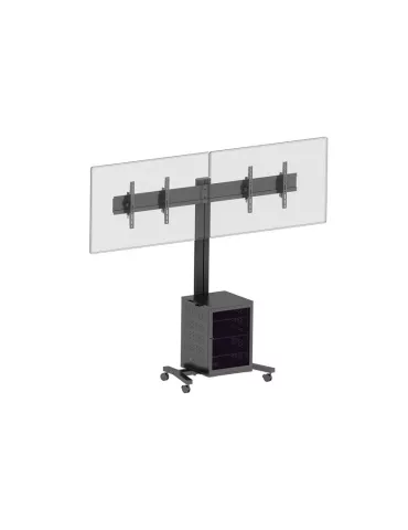 MULTIBRACKETS 7785 Mobiler neigbarer Ständer Multibrackets Public Display Stand 180 Dual MediaBox4 Black - 2 Bildschirme 40 -5 2