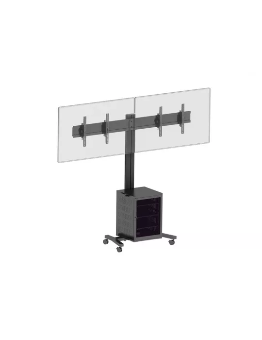 MULTIBRACKETS 7785 Soporte móvil inclinable Multibrackets Public Display Stand 180 Dual MediaBox4 Negro - 2 pantallas 40 -55