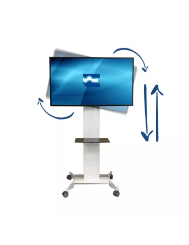 EUROMET 18887 TURN SLIDE soporte de suelo móvil Vesa Max 600x400 pantalla EUROMET EUR18887 | MusicGoodDeal