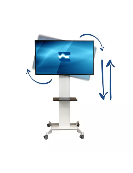 EUROMET 18887 Mobile floor stand TURN SLIDE Vesa Max 600x400 screen EUROMET EUR18887 | MusicGoodDeal