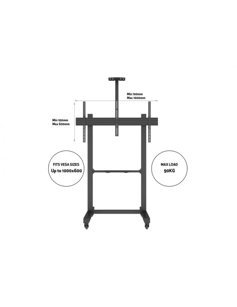 MULTIBRACKETS 9103 Support mobile avec support caméra inclus Multibrackets MBF1U 150 Floorstand Pro - écran 65"-100" VESA Max 1