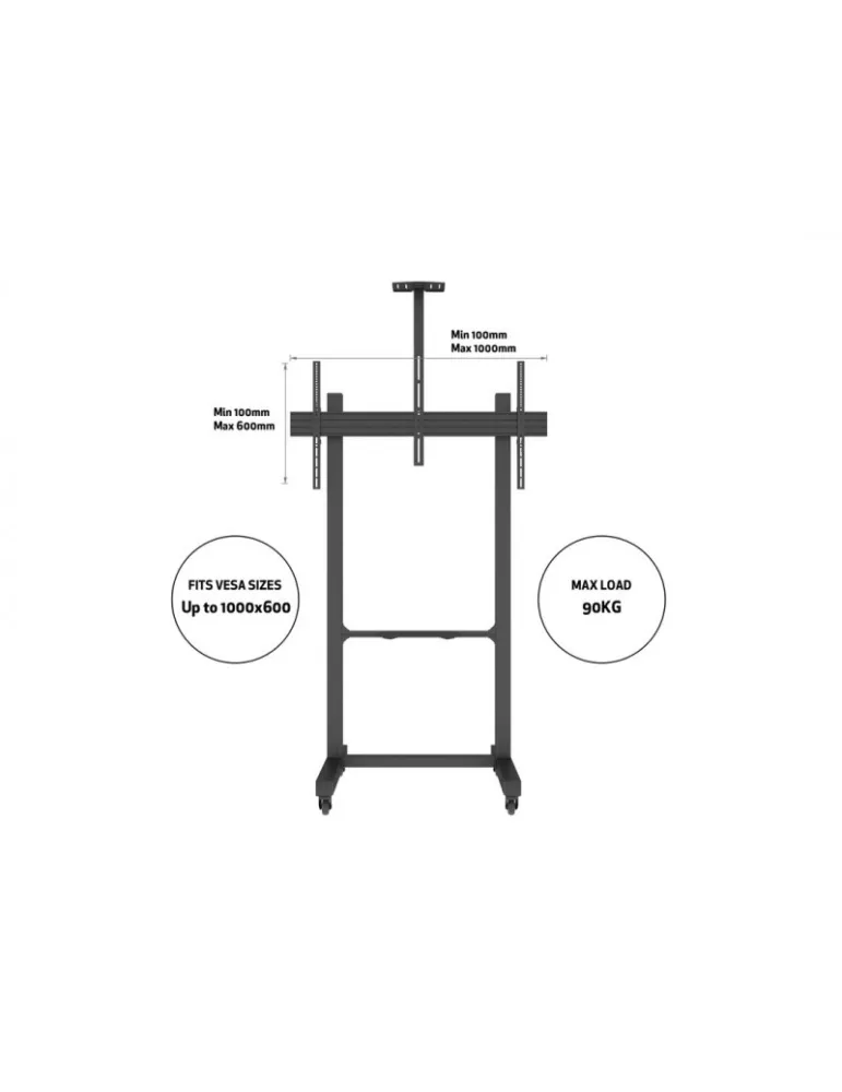 MULTIBRACKETS 9110 Soporte móvil con soporte para cámara incluido Multibrackets MBF1U 180 Floorstand Pro - Pantalla 65 -100  V