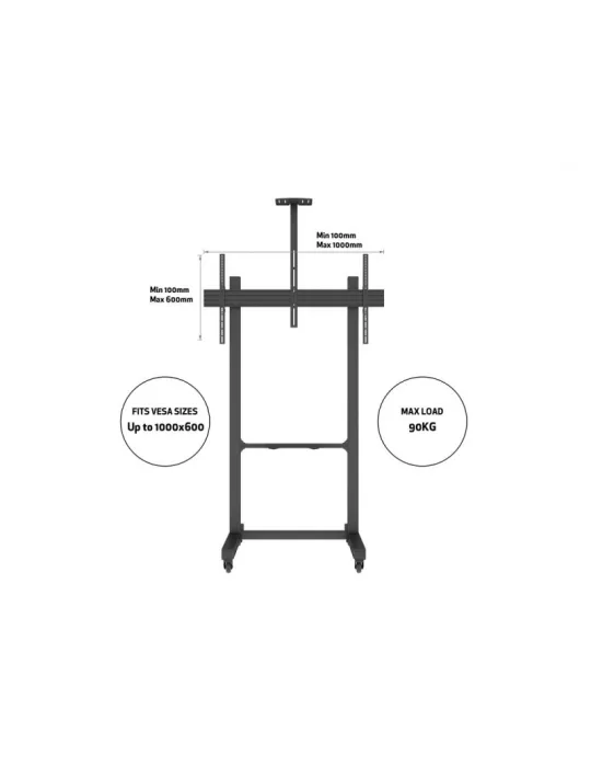 MULTIBRACKETS 9110 Mobile stand including camera support Multibrackets MBF1U 180 Floorstand Pro - 65 -100  screen VESA Max 100