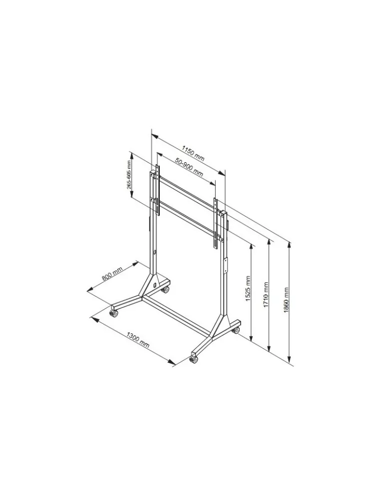 MULTIBRACKETS 2883 Soporte de suelo manual Multibrackets 130 kg - écran 55 -110  Vesa Max 900x600 MULTIBRACKETS MUL2883 | Musi