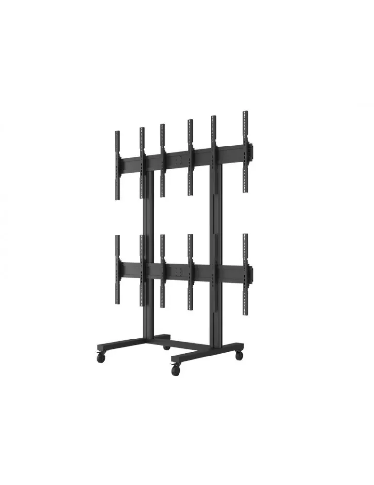 MULTIBRACKETS 1824 Mobile Videowall-Halterung Porträtmodus Multibrackets Public Video Wall Stand - 6 Bildschirme 40 -55  VESA