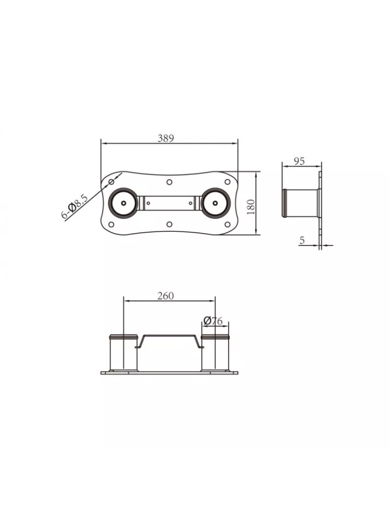 MULTIRACKETS 7222 Base de acero para montaje en el suelo MULTIBRACKETS MUL7222 | MusicGoodDeal