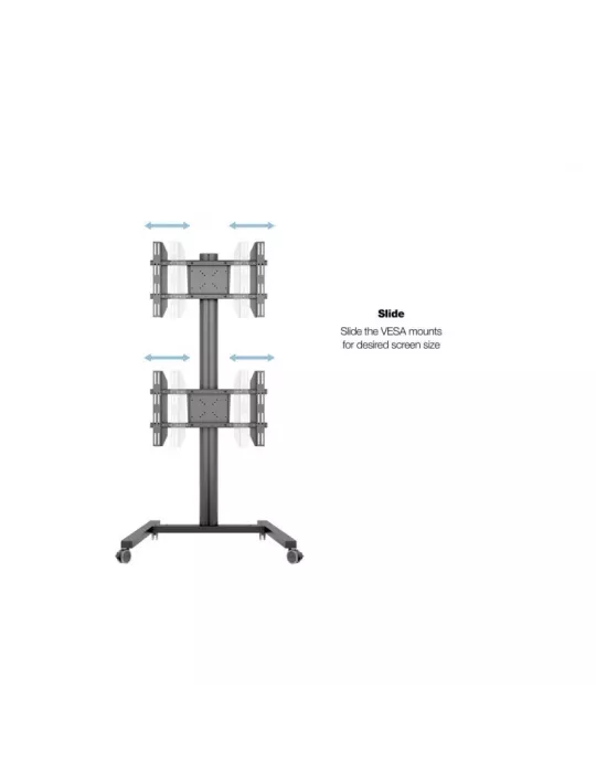 MULTIBRACKETS 2215 Mobile Halterung Multibrackets Display Stand 180 Dual Vertical - 2 Bildschirme 32 -55  VESA Max 700x400 MUL