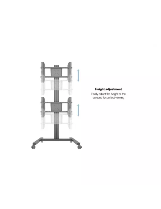 MULTIBRACKETS 2215 Mobile Multibrackets Display Stand 180 Dual Vertical - 2 displays 32 -55  VESA Max 700x400 MULTIBRACKETS MU