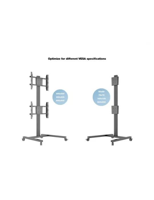 MULTIBRACKETS 2215 Mobile Multibrackets Display Stand 180 Dual Vertical - 2 displays 32 -55  VESA Max 700x400 MULTIBRACKETS MU