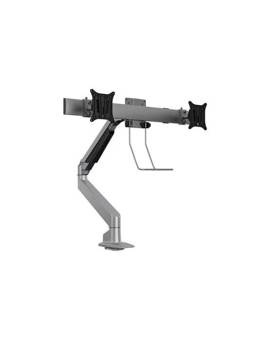MULTIBRACKETS 5938 Gelenkige Tischhalterung Multibrackets Gas Lift Arm Single w. Duo Crossbar - 2 Bildschirme von 15 -28  VESA