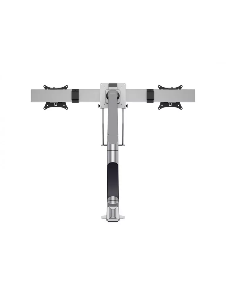 MULTIBRACKETS 5938 Support de table articulé Multibrackets Gas Lift Arm Single w. Duo Crossbar - 2 écrans de 15"- 28" VESA Max 