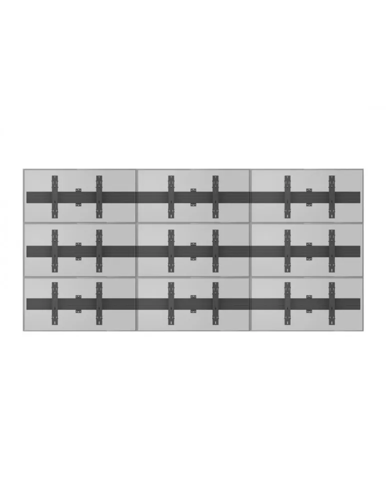MULTIBRACKETS 5013 Support mural videowall  Wallmount Pro MBW3x3U Push In/Out Ref