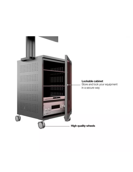 MULTIBRACKETS 7761 Support mobile inclinable Multibrackets Public Display Stand 180 Single MediaBox4 - écran 40"-75" VESA 800x4