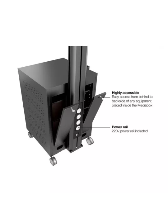 MULTIBRACKETS 7761 Support mobile inclinable Multibrackets Public Display Stand 180 Single MediaBox4 - screen 40 -75  VESA 800