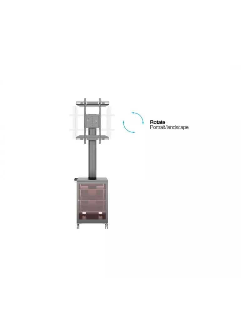 MULTIBRACKETS 7761 Support mobile inclinable Multibrackets Public Display Stand 180 Single MediaBox4 - écran 40"-75" VESA 800x4