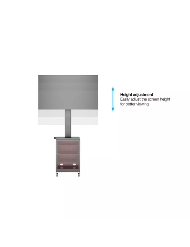MULTIBRACKETS 7761 Support mobile inclinable Multibrackets Public Display Stand 180 Single MediaBox4 - écran 40"-75" VESA 800x4
