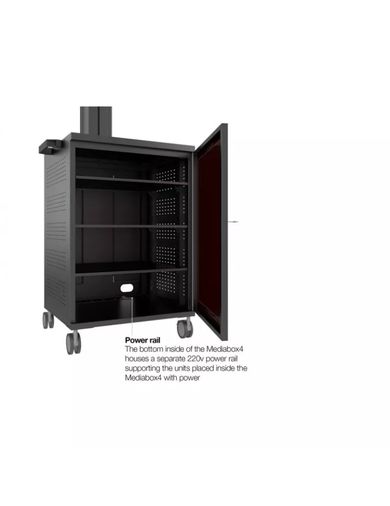 MULTIBRACKETS 7761 Soporte móvil inclinable Multibrackets Public Display Stand 180 Single MediaBox4 - pantalla 40 -75  VESA 80