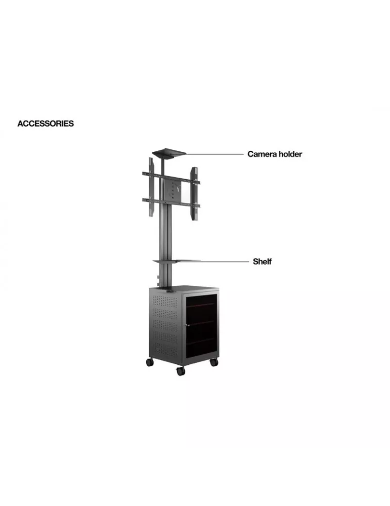 MULTIBRACKETS 7761 Mobiler neigbarer Ständer Multibrackets Public Display Stand 180 Single MediaBox4 - Bildschirm 40 -75  VESA