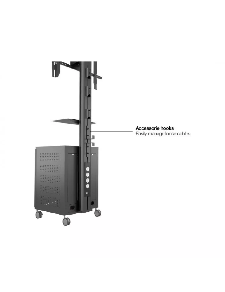 MULTIBRACKETS 7761 Support mobile inclinable Multibrackets Public Display Stand 180 Single MediaBox4 - écran 40"-75" VESA 800x4