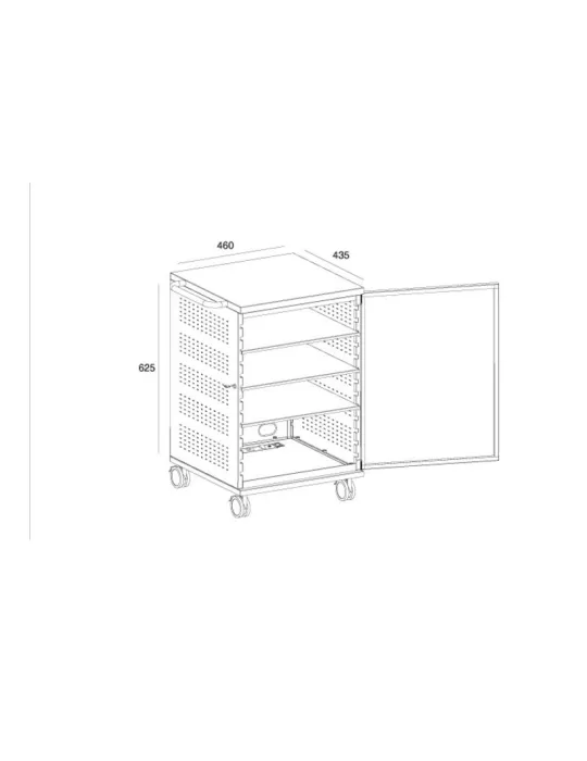 MULTIBRACKETS 7761 Support mobile inclinable Multibrackets Public Display Stand 180 Single MediaBox4 - écran 40"-75" VESA 800x4