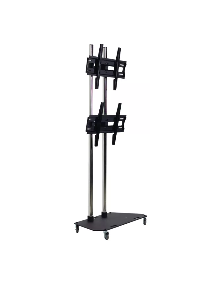 EDBAK TR3C Double screen mobile stand -B 2 screens 42 -65  in landscape format V EDBAK EDBTR3C | MusicGoodDeal