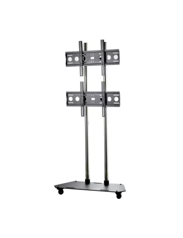 EDBAK TR3C Support mobile double écrans  -B 2 écrans 42'-65' en format paysage V 2