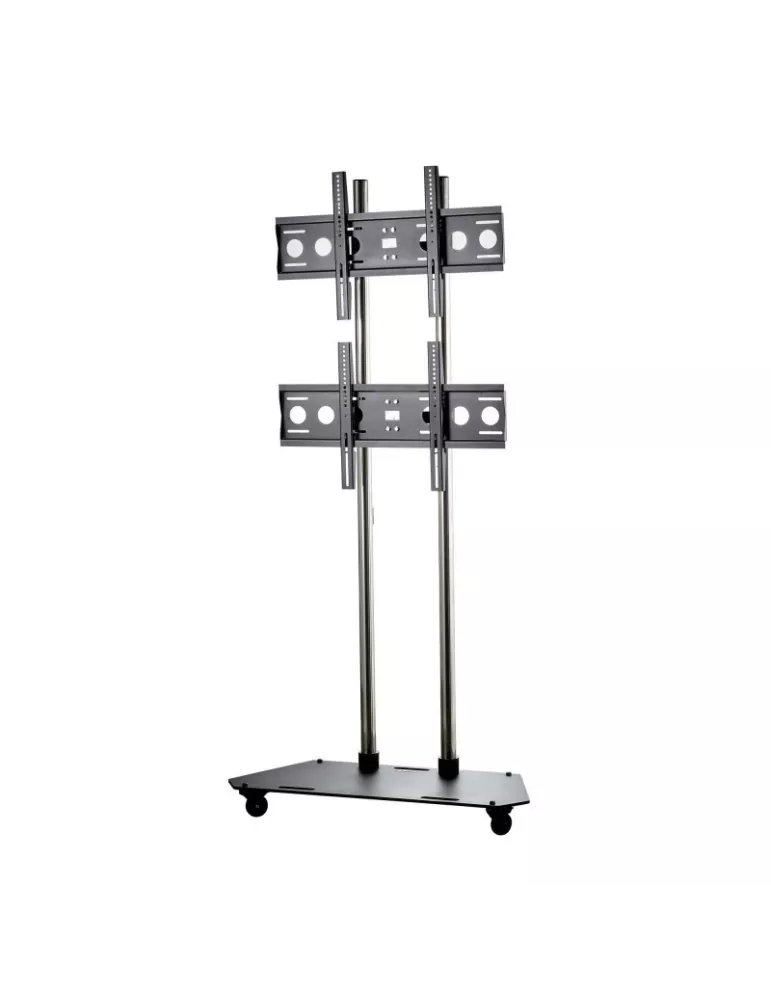 EDBAK TR3C Support mobile double écrans  -B 2 écrans 42'-65' en format paysage V