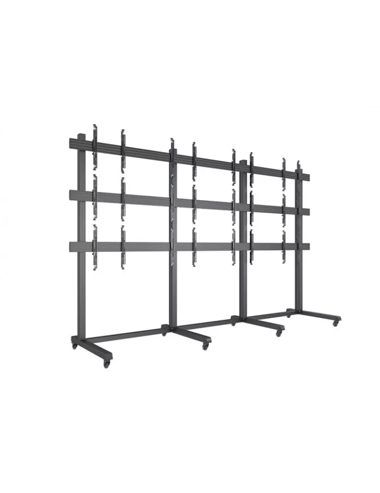 MULTIBRACKETS 3380 Support mobile pour mur vidéo Multibrackets Pro Series Video Wall Stand 4x3 - 12 écrans 43"-65" VESA Max 600