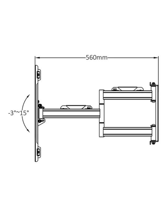 MULTIBRACKETS 2623 Support mural articulé Multibrackets Flexarm Full Motion Corner mount HD pour Ecran LCD 37"- 70" - Poids 60k