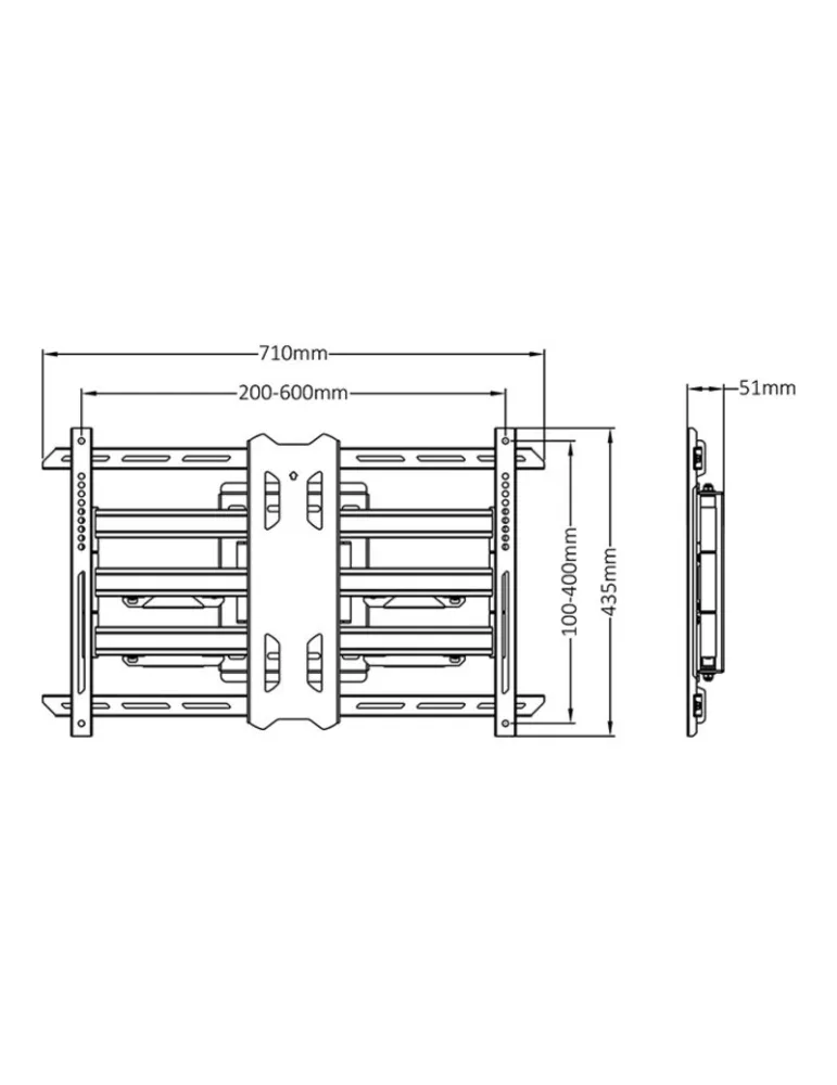 MULTIBRACKETS 2623 Multibrackets Soporte mural articulado Flexarm Full Motion Soporte esquinero HD para pantallas LCD 37 - 70