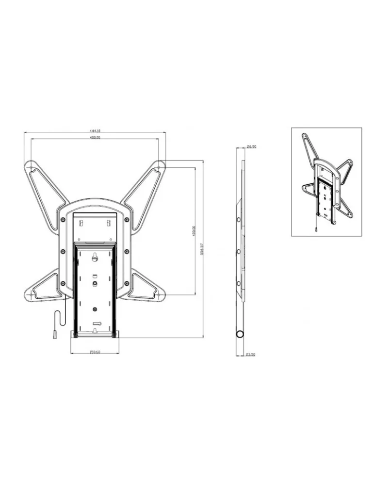MULTIBRACKETS 6443 Multibrackets TiltMount motorized tilt wall mount for 40  to 52  screens - load 22.5kg Vesa Max 400x400 MUL