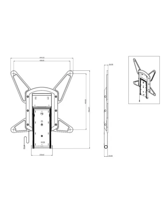MULTIBRACKETS 6443 Multibrackets TiltMount motorized tilt wall mount for 40  to 52  screens - load 22.5kg Vesa Max 400x400 MUL