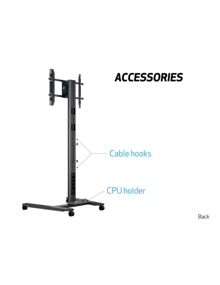 MULTIBRACKETS 5334 Support mobile inclinable Multibrackets Public Display Stand 210 HD Single - écran 55 -80  VESA Max 800x500