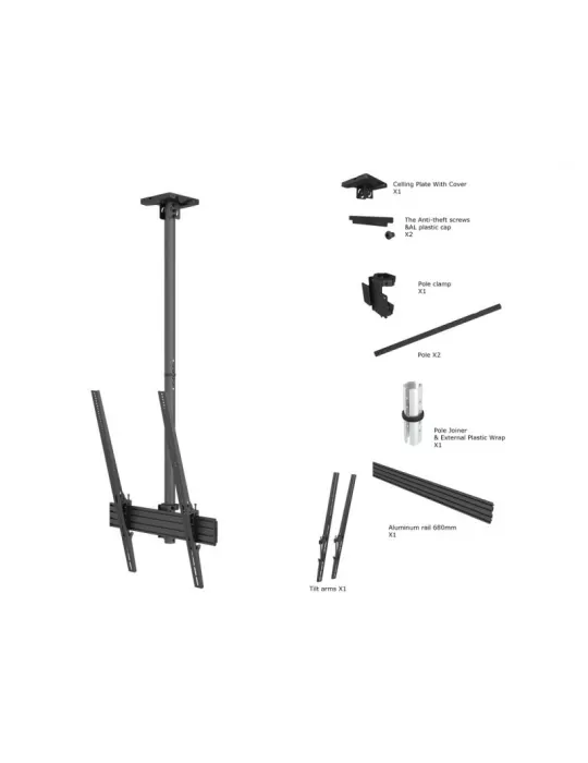 MULTIBRACKETS 6126 Support plafond Multibrackets Ceiling Mount PRO MBC1UPHD 50kgmax REF  MULTIBRACKETS MUL6126 | MusicGoodDeal