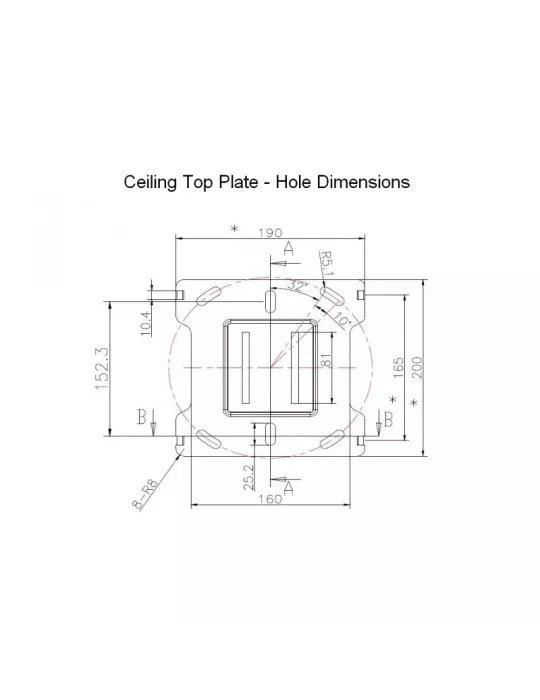 MULTIBRACKETS 6126 Support plafond Multibrackets Ceiling Mount PRO MBC1UPHD 50kgmax REF  MULTIBRACKETS MUL6126 | MusicGoodDeal