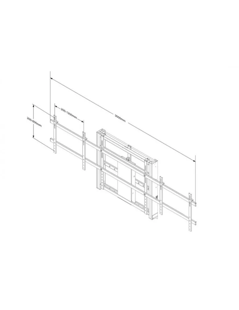 MULTIBRACKETS 0433 Motorisierte Wandhalterung Multibrackets Motorized Wallmount Dual Screen 160 kg Black SD - Bildschirm bis z