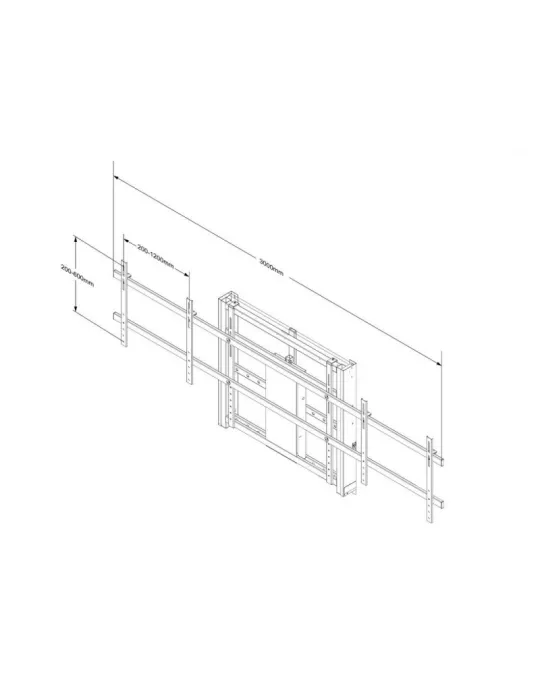 MULTIBRACKETS 0433 Soporte mural motorizado Multibrackets Soporte mural motorizado doble pantalla 160 kg Negro SD - pantalla h