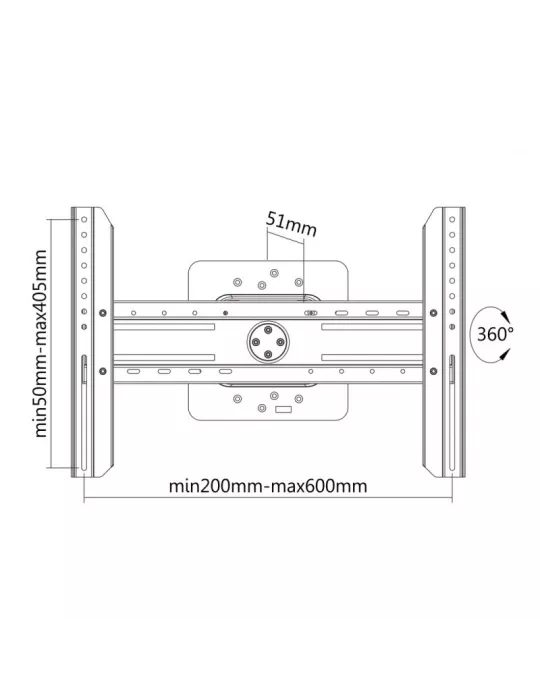 MULTIBRACKETS 7136 Universal wall mount 360  swivelling Multibrackets Digital Signage for screens from 32  - 70  Vesa Max 600x