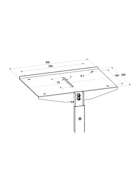 MULTIBRACKETS 6306 Support caméra hauteur réglable Multibrackets Public Display Stand Camera Holder Black MULTIBRACKETS MUL630