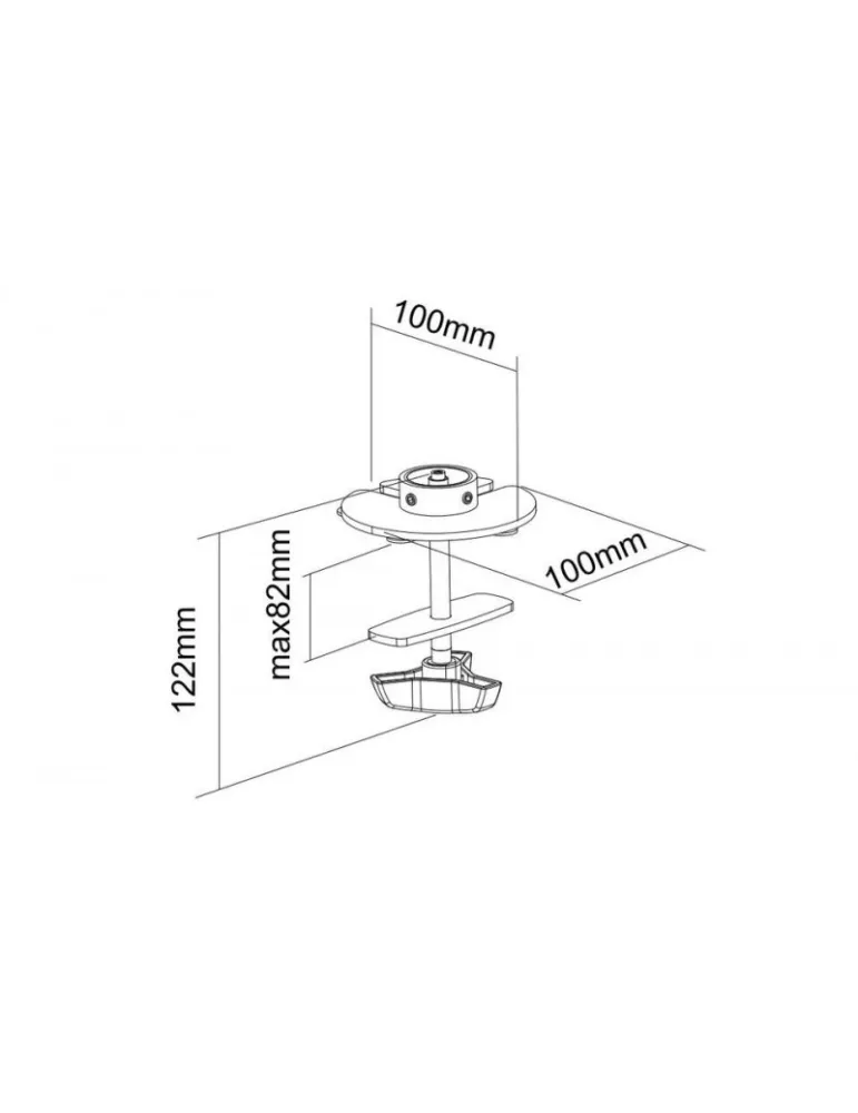 MULTIBRACKETS 3408 Base support de table Multibrackets Deskmount Single / Dual / Triple / Quad Grommet Base
