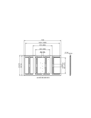 EUROMET 11654 Support mural fixe XXL Frame Euromet  VESA 1000x400 max 2
