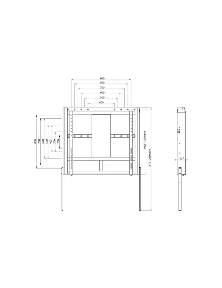 MULTIBRACKETS 1152 Multibrackets Soporte de pared motorizado HD - Pantalla de 42  -110  VESA Máx. 350x900 MULTIBRACKETS MUL115