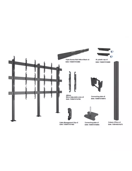 MULTIBRACKETS 3441 Bodenhalter videowall MBFM3x3U Floormount Column Pro Ref  MULTIBRACKETS MUL3441 | MusicGoodDeal
