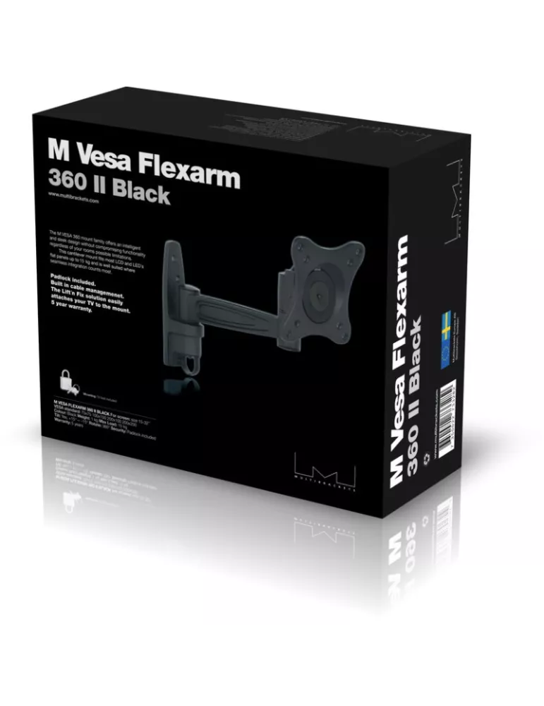 MULTIBRACKETS 3282 LCD wall mount -Multibrackets VESA Flexarm 360 II Black 75-200 Ref  MULTIBRACKETS MUL3282 | MusicGoodDeal